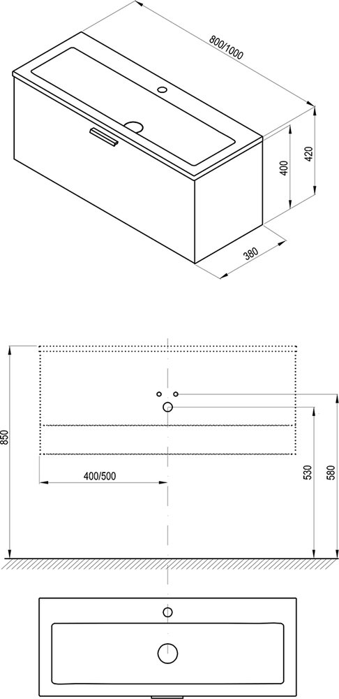 Waschbeckenunterschrank SD Clear II